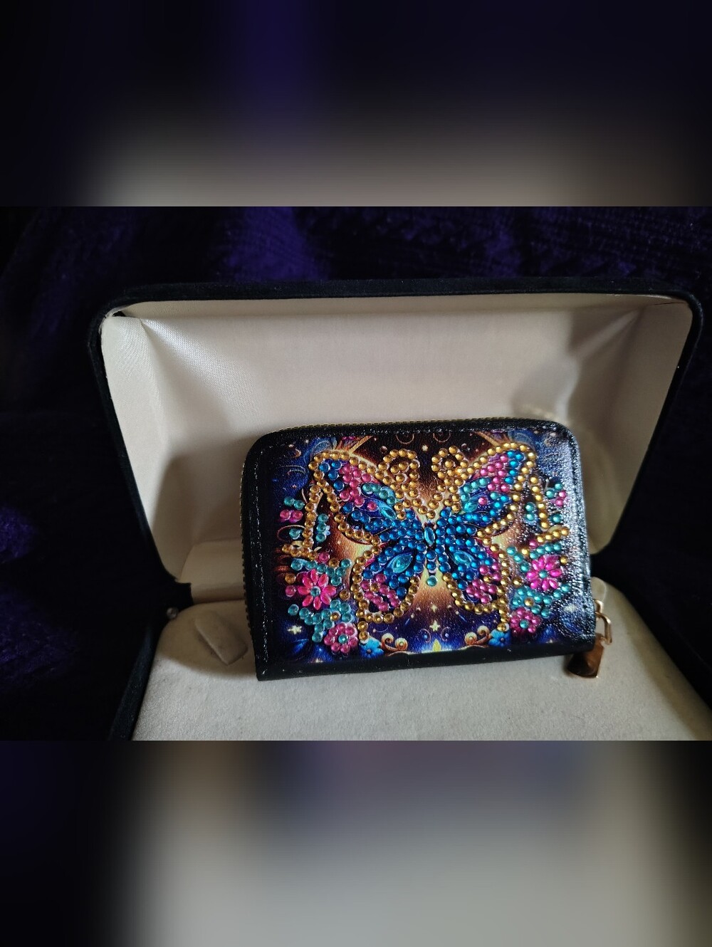 🦋👛NEW Handmade Bedazzled Butterfly Credit Card Wallet🦋👛